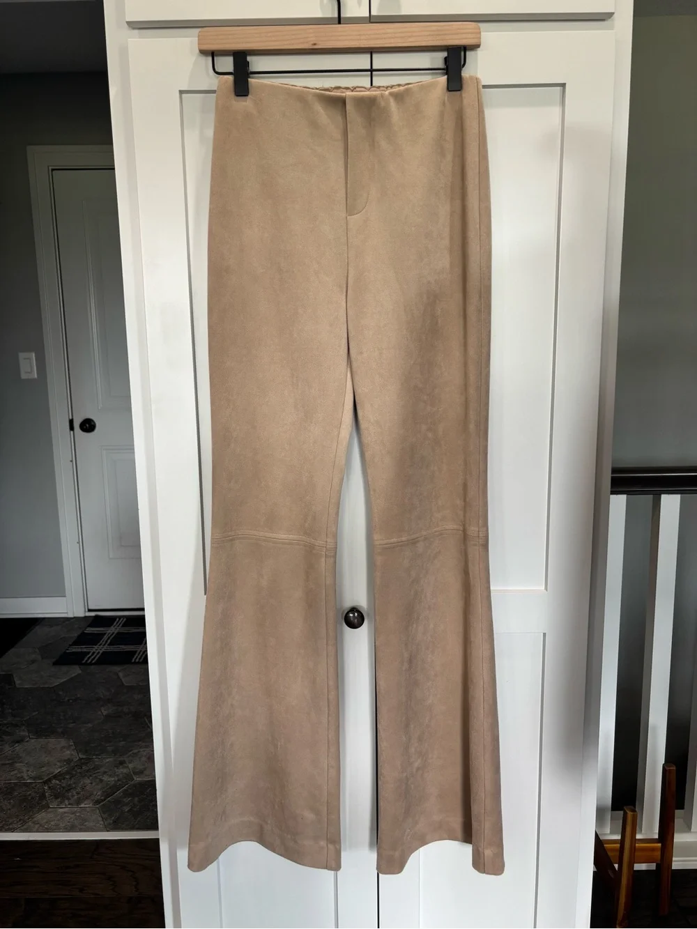 Fifteen Twenty Ellie Faux Suede Wide-Leg Pants -  Beige